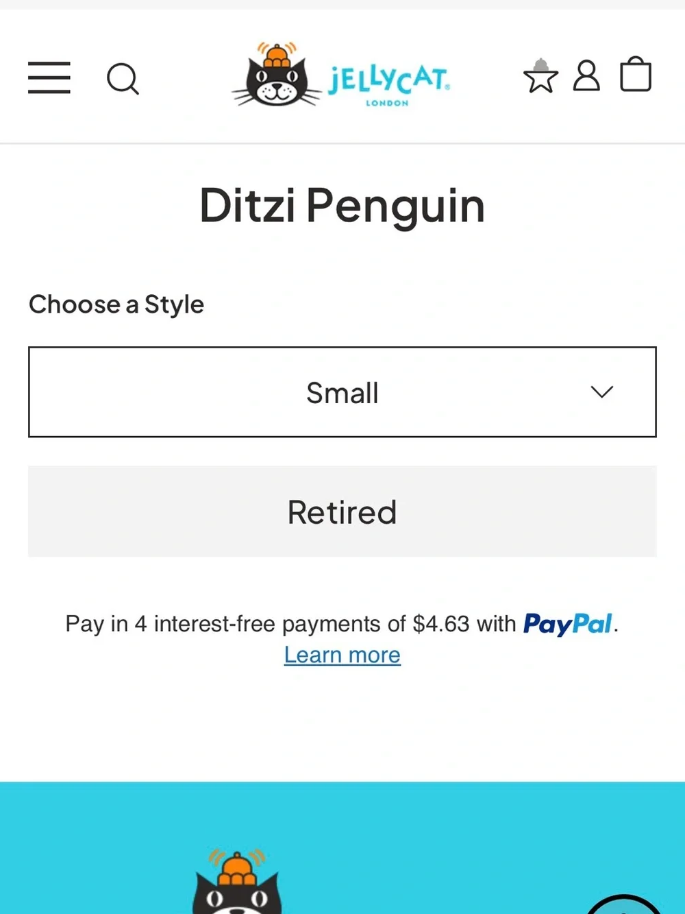 Jellycat I am small Ditzi penguin (retired)